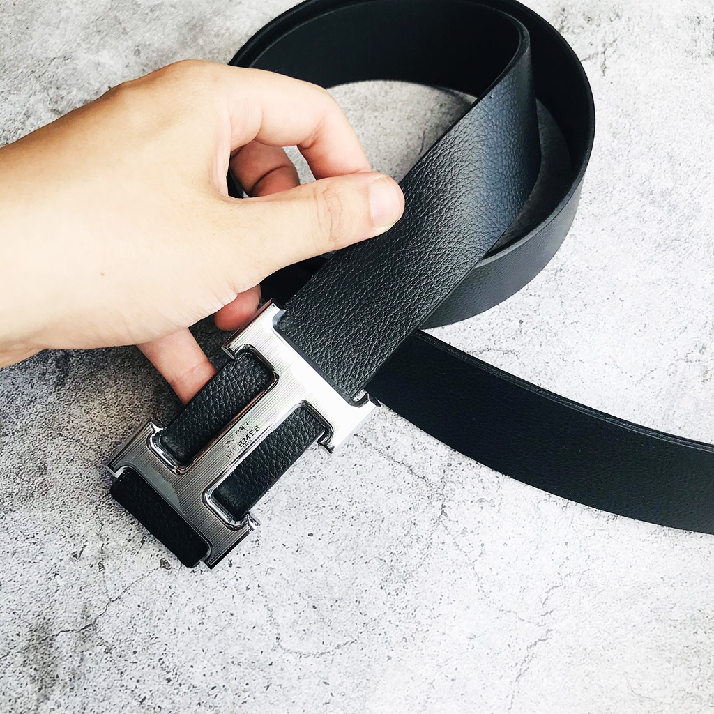 THẮT LƯNG NAM LV, DÂY NỊT CHỮ H CAO CẤP MỀM GIÁ RẺ VINAMSTORE