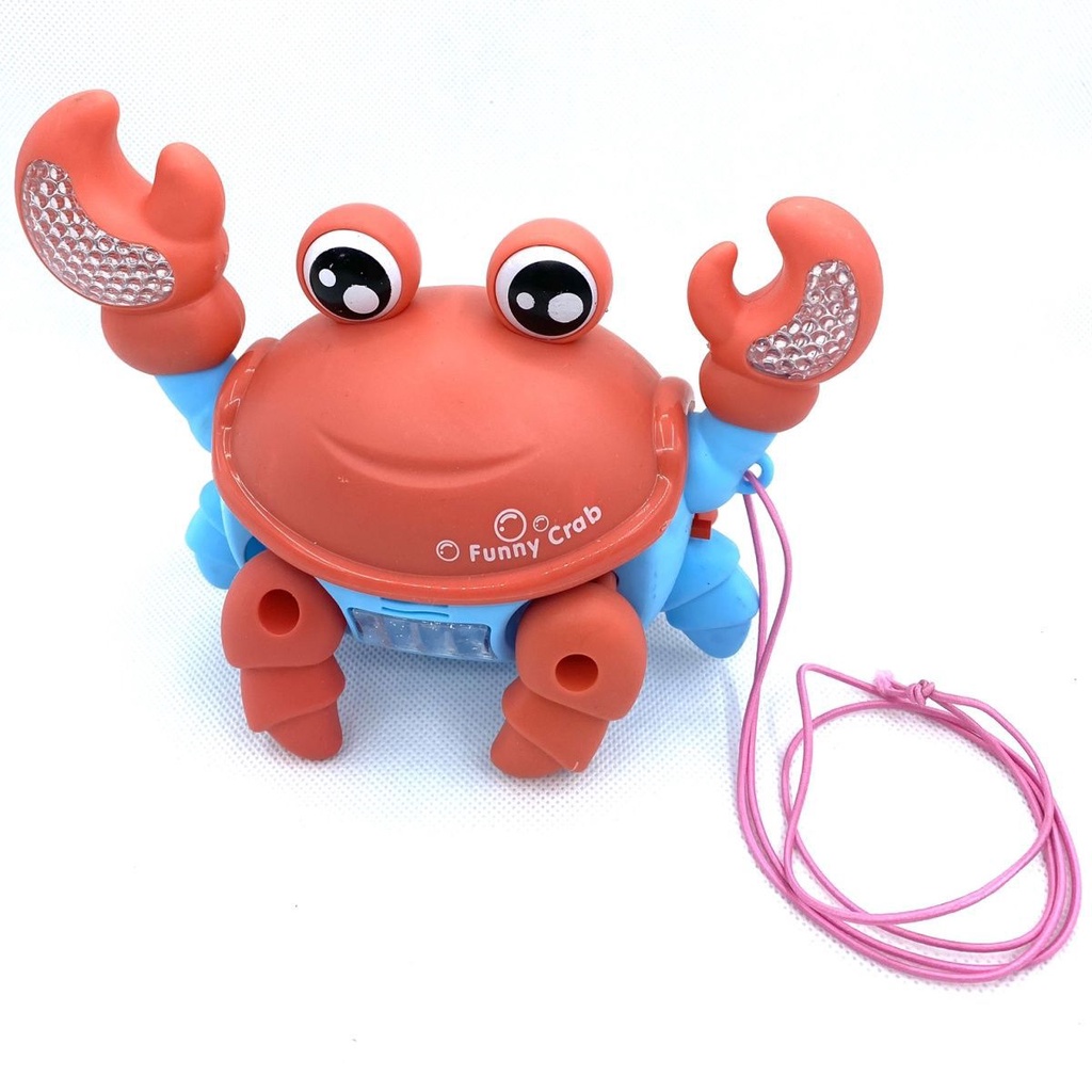 Đồ chơi con cua chạy pin có phát nhạc và đèn cho bé