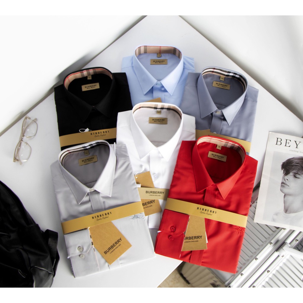 Sơ mi nam BBR dài tay cổ bẻ chất cotton cao cấp