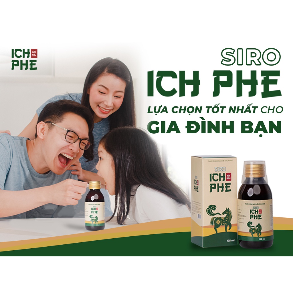 Siro Ho Ích Phế bối mẫu có phổi ngựa bạch, không đường giảm ho, long đờm, đau rát cổ họng, khản tiếng