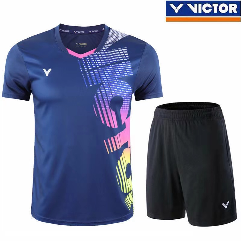 Bộ Đồng Phục Cầu Lông Ngắn Tay Mau Khô Cho Nam Và Nữ Hiệu Victory Lee Chong Wei