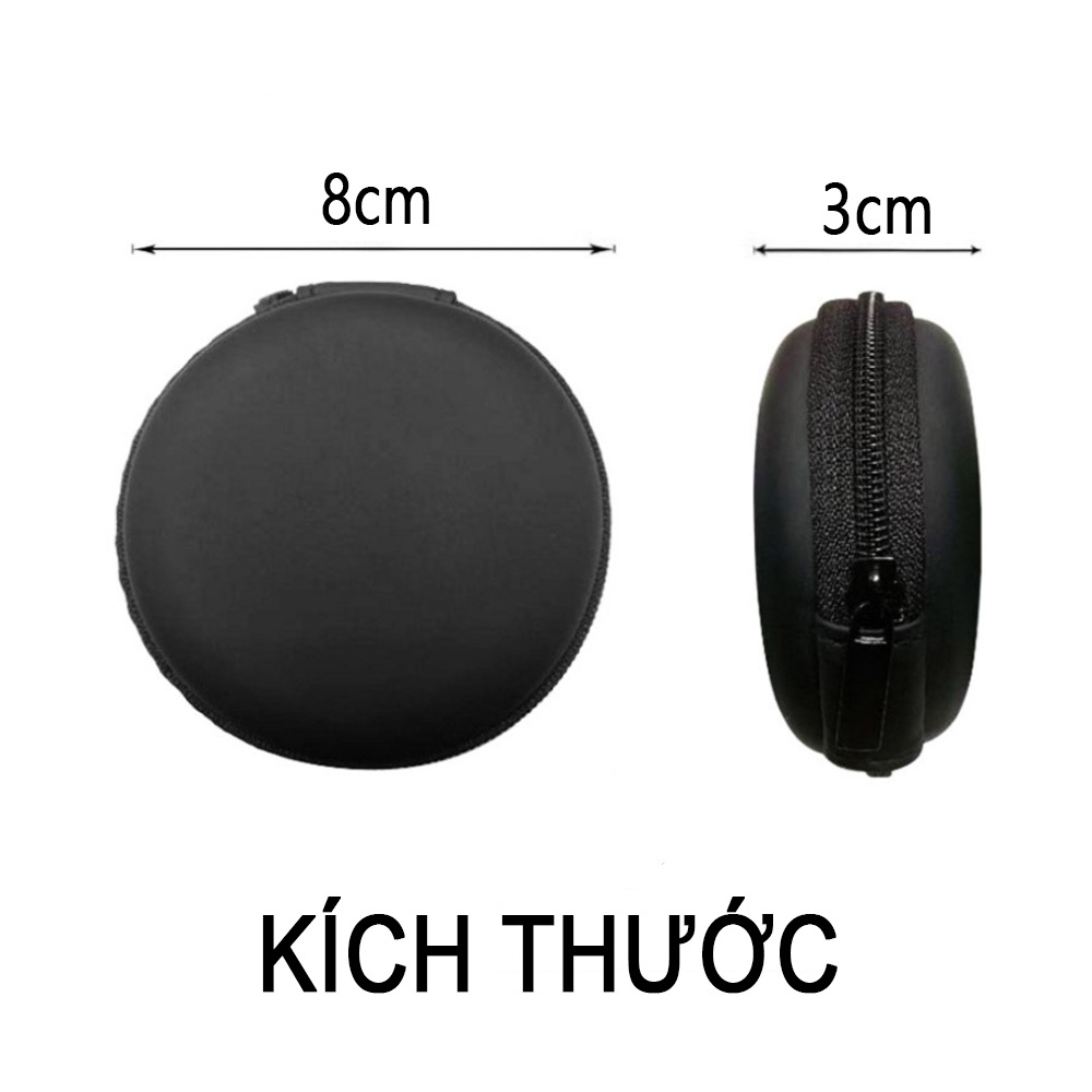 Hộp đựng tai nghe, cáp sạc điện thoại tiện dụng, có lưới bên trong | Bảo hành 3 ngày