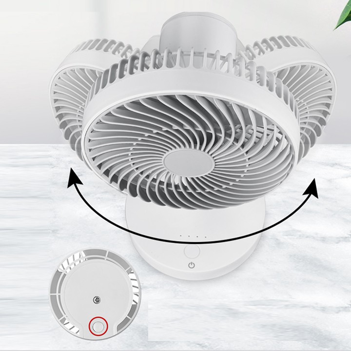 Quạt Bàn Mini Sạc pin tích điện cổng usb KonKa KF-06U01A | BigBuy360 - bigbuy360.vn