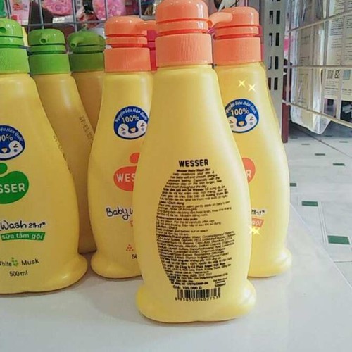 Sữa tắm gội cho bé Wesser 2in1 200ml-500ml Sữa Tắm Cho trẻ Sơ Sinh