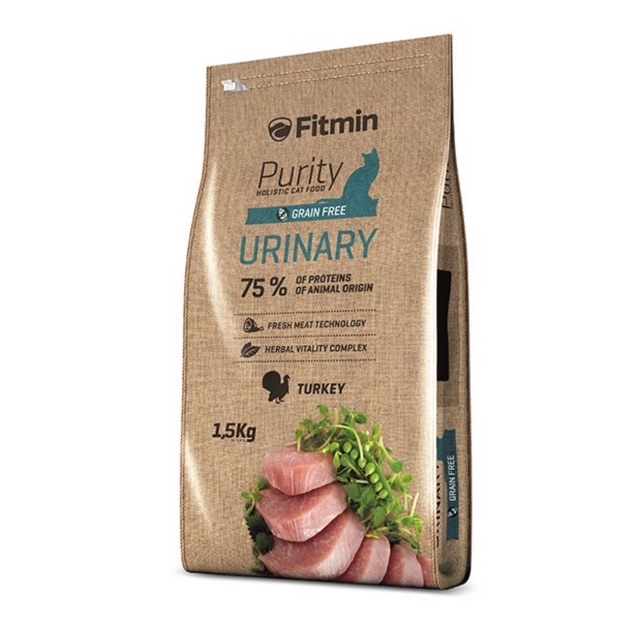 Thức ăn hạt khô cho mèo 1.5kg - Fitmin Cat Purity Urinary 1.5kg (Hỗ trợ đường tiết niệu)