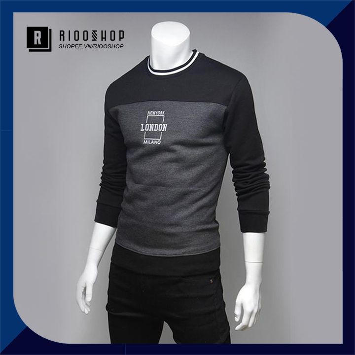 Áo thun nam tay dài hàn quốc milano RKL023 - áo phông nam dài tay đẹp Riooshop