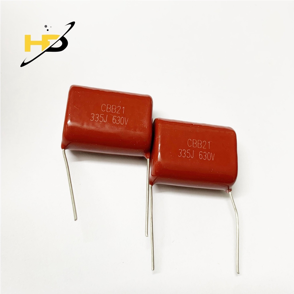 Tụ CBB, Tụ Kẹo 335J 3.3uF 630V 335J630V 26mm Màu Nâu Đỏ
