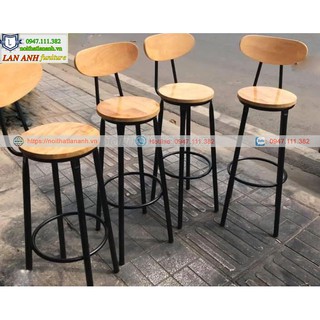 Ghế bar cao chân sắt giá rẻ (Size H45 - H72)