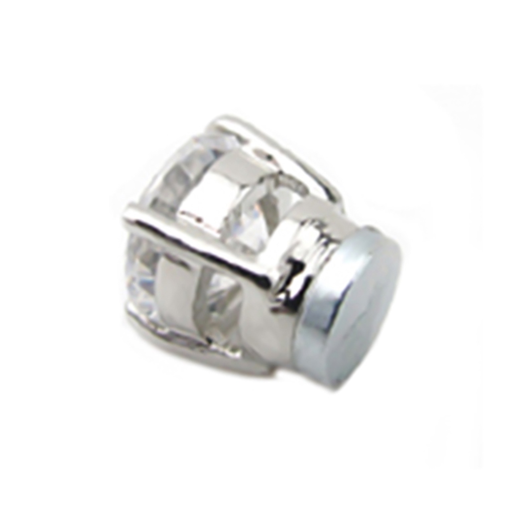 Bông tai nam châm 4 móng không cần bấm lỗ đính đá bằng hợp kim