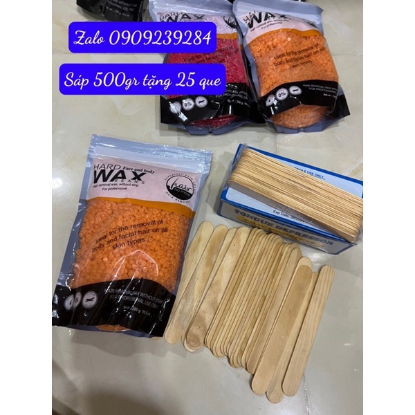 CHÍNH HÃNG GÓI 500gr SÁP WAX TẶNG KÈM 25 QUE