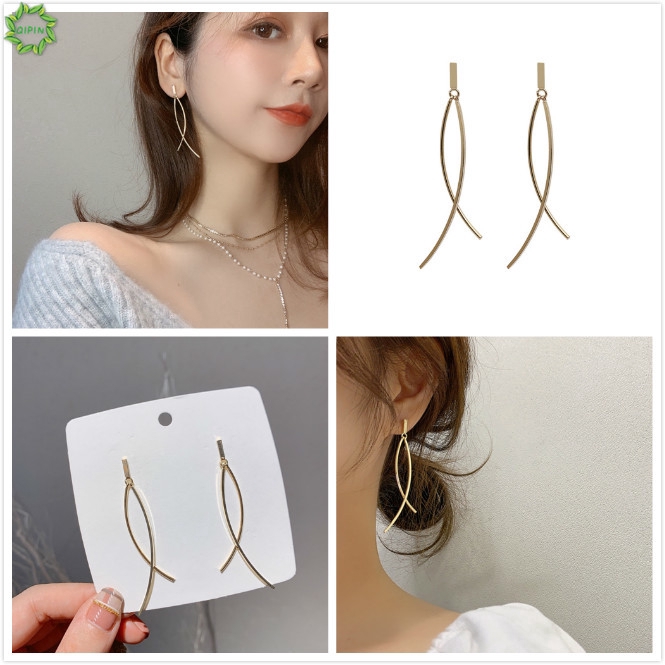 Bông Tai Dáng Dài Phong Cách Hàn Quốc s925 silver needle