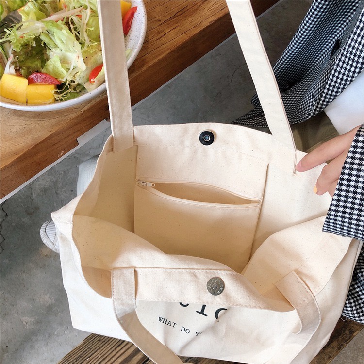 Túi vải thời trang canvas tote đựng đồ quần áo thời trang LOT STORE TX761