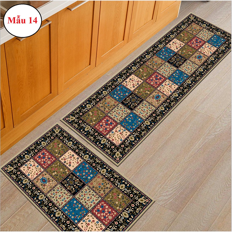 [GIAO HÀNG NHANH] Bộ 2 thảm lót sàn bếp cao cấp kích thước 40*60cm và 40*120cm