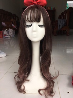 tóc giả Omber hồng nhẹ+ lưới trùm