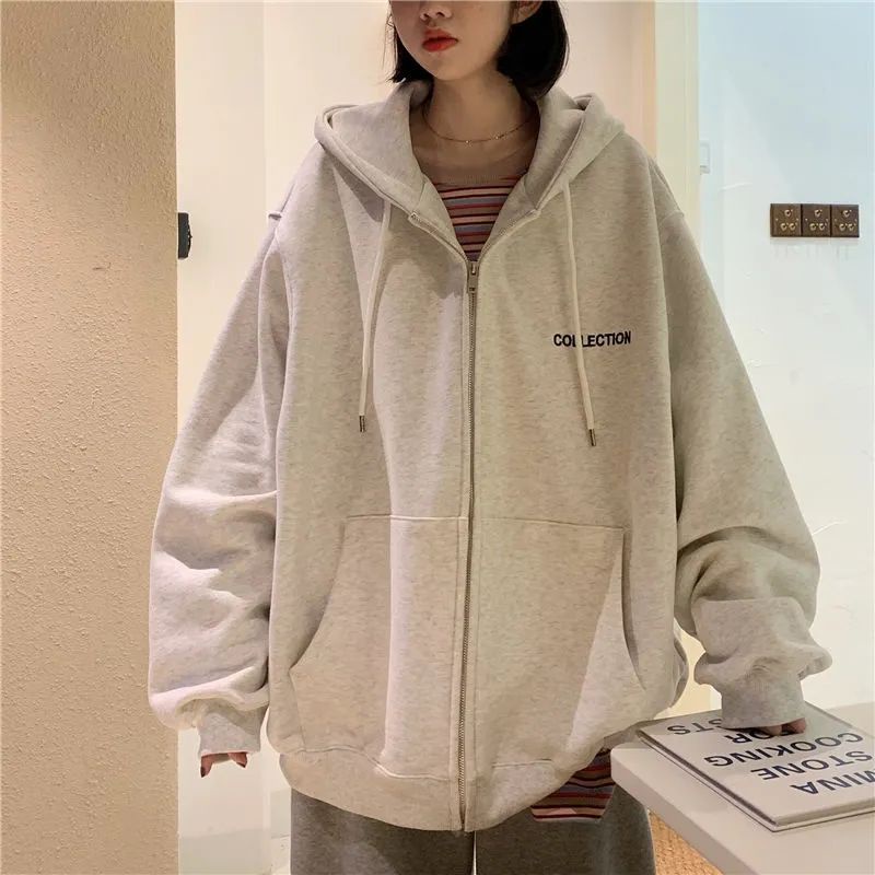 Áo khoác thể thao Áo Hoodie Lông Cừu Dài Tay Phong Cách Hàn Quốc Thời Trang Mùa Thu Mới 2022 TTj184