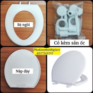 Nắp bồn cầu nhựa màu trắng dolacera_Nắp bệt bồn cầu trắng lắp đặt dễ dàng