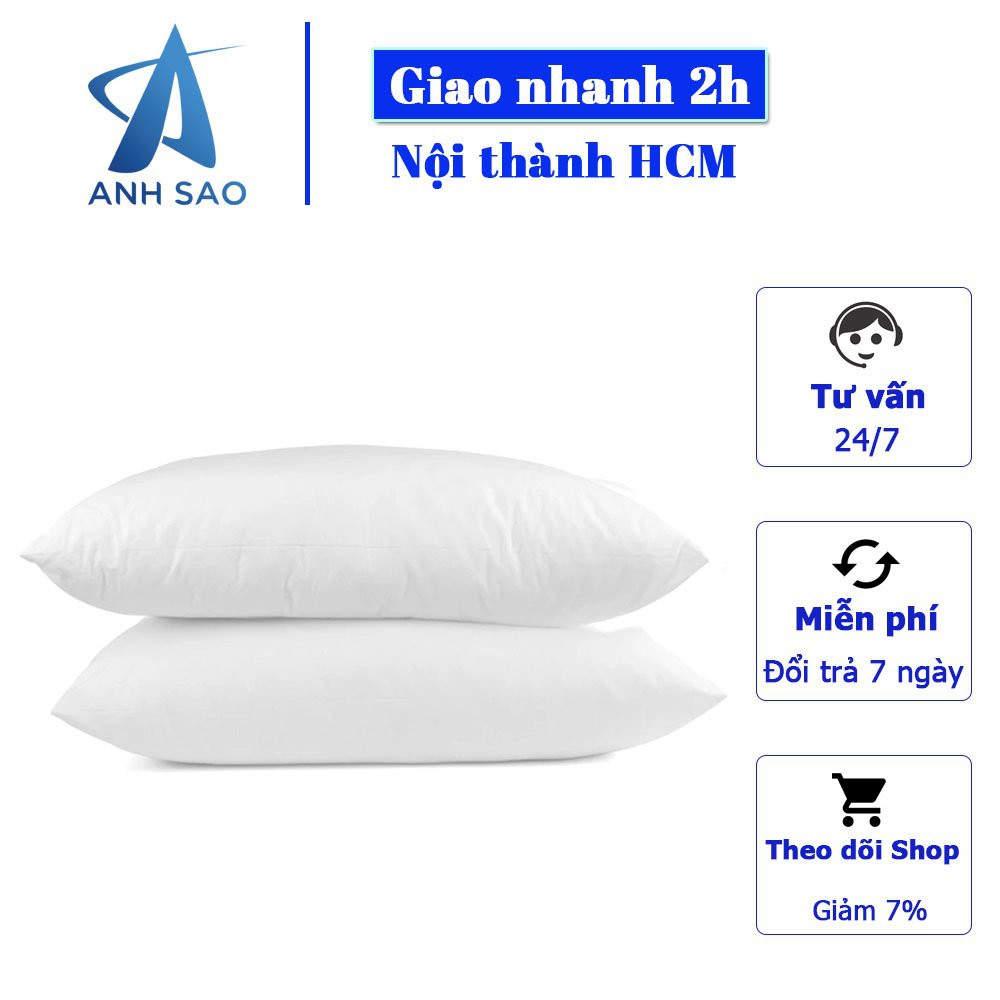 Cặp Gối Hơi cao cấp Ánh Sao 40 x 60 cm / 50 x 70 cm mềm mại, có khóa kéo tiện lợi