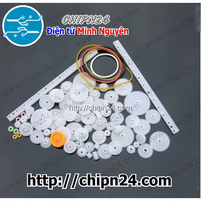 [1 CÁI] (B2) Bộ bánh răng nhựa đồ chơi 75 món