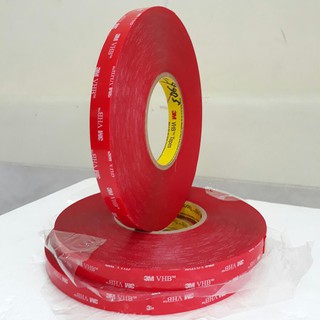 BĂNG KEO 2 MẶT 3M VHB 4910 TRONG SUỐT 10MMX33M (ĐỎ)
