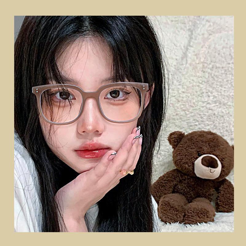 Kính Form vuông Nam Nữ 595 tròng trắng nhỏ xinh Chất liệu nhựa hàn quốc