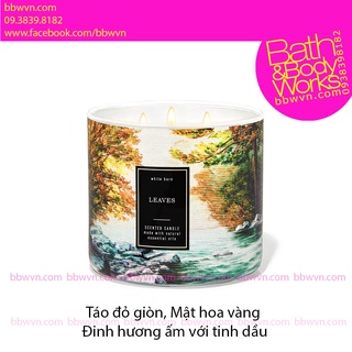 Nến thơm Bath and Body Works Leaves 3 bấc