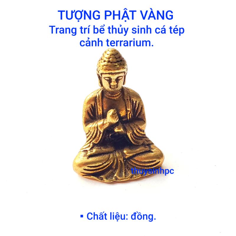 Tượng phật vàng trang trí bể thủy sinh terrarium