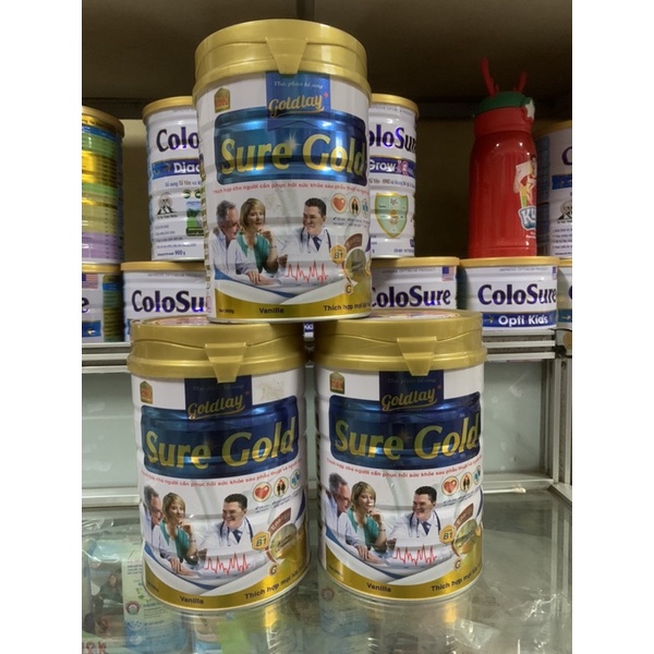 Sữa bột Goldlay Sure Gold 900g- sp dinh dưỡng tốt nhất cho người sau mổ, người già, người ốm gầy yếu