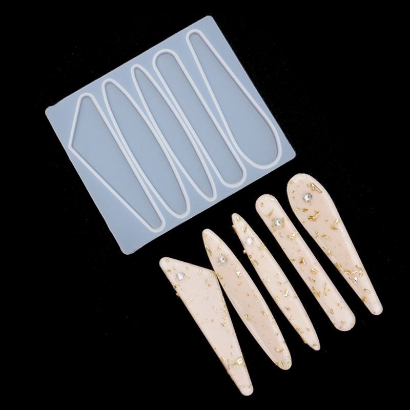 Khuôn Làm Kẹp Tóc Bằng Nhựa Resin Epoxy Hình Học
