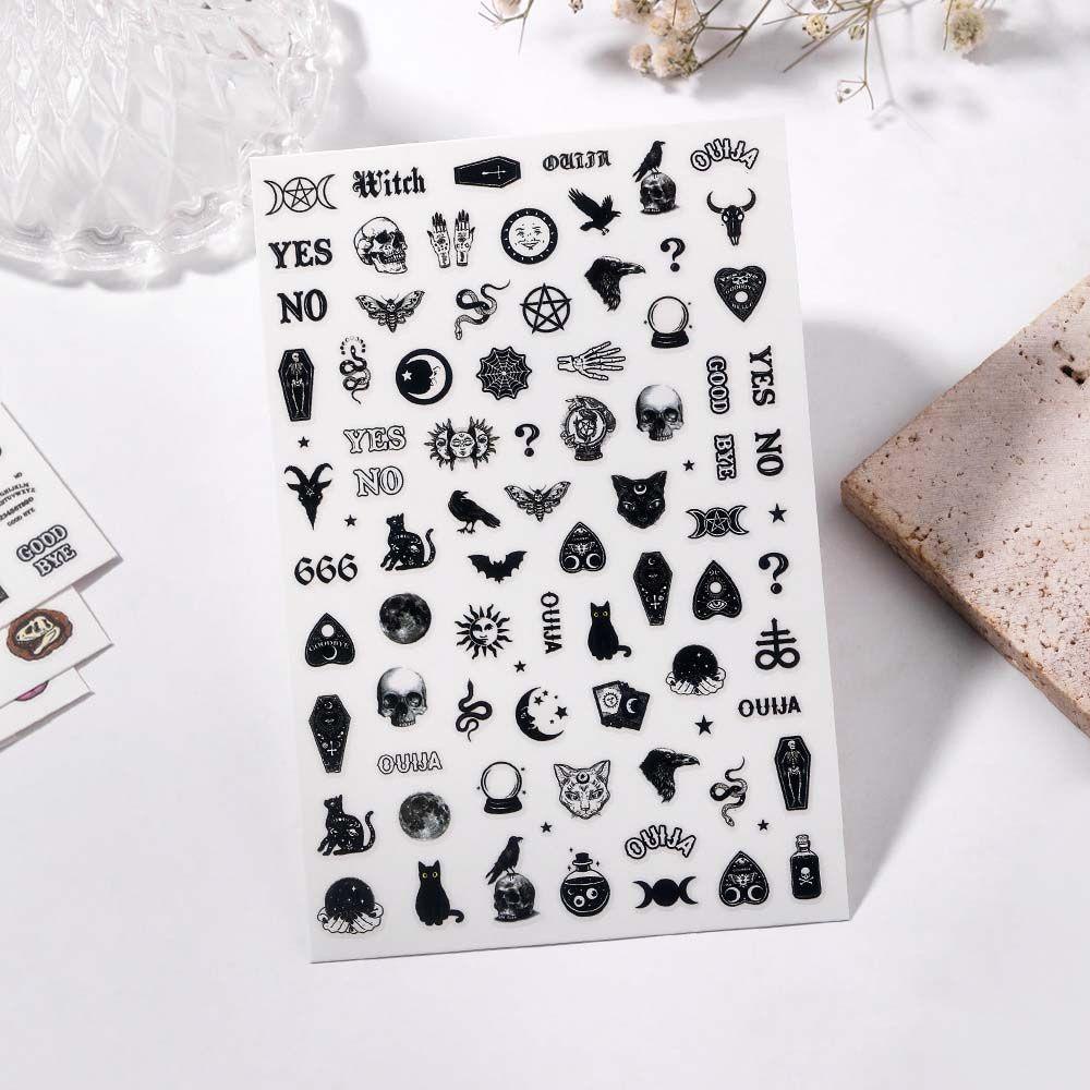 Hình Dán Trang Trí Móng Tay Chủ Đề Halloween