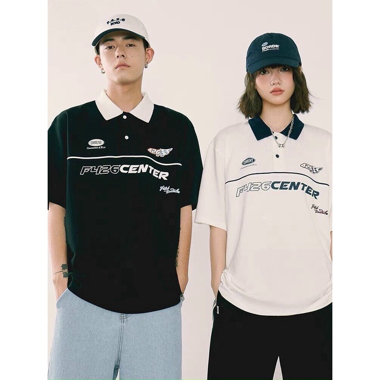 Áo Thun Polo Nam Nữ - Áo Thun Polo F426 Tay Lỡ form unisex (Ảnh Thật)