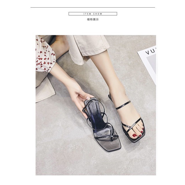 PAMELA - Giày Sandal Nữ Xỏ Ngón Quai Chéo Mảnh Gót Nhọn Thời Trang 2021 (6cm) - S19