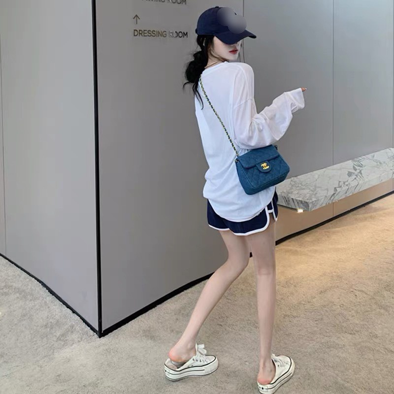 Set bộ mũ 3 món sọc tay mix quần short đùi LT277