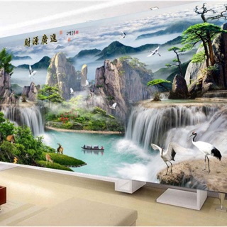 Tranh thêu phong cảnh đắc tài đắc lộc (190x124cm