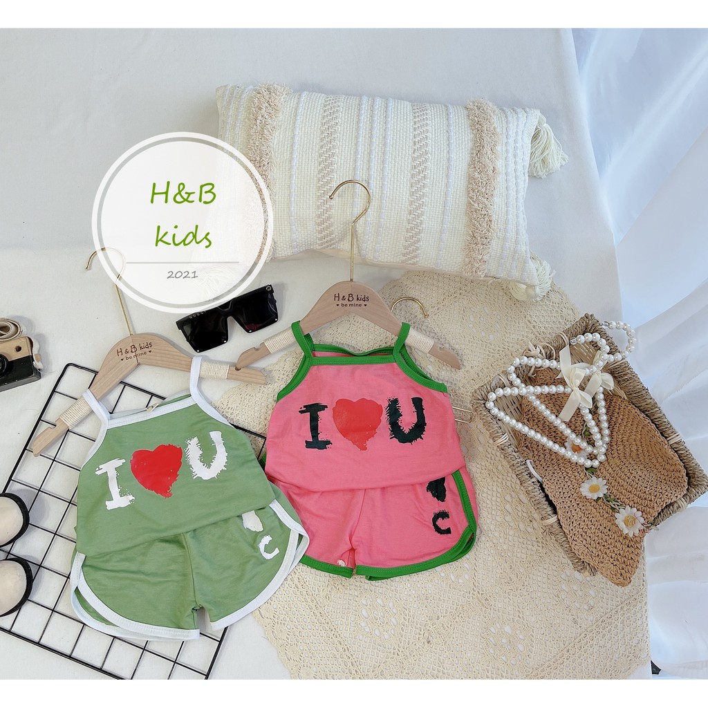 set bộ 2 dây in hình I &lt;3 YOU  cho bé yêu_2D