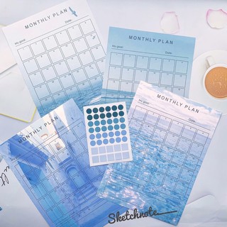 Set lập kế hoạch tháng monthly planner KH017