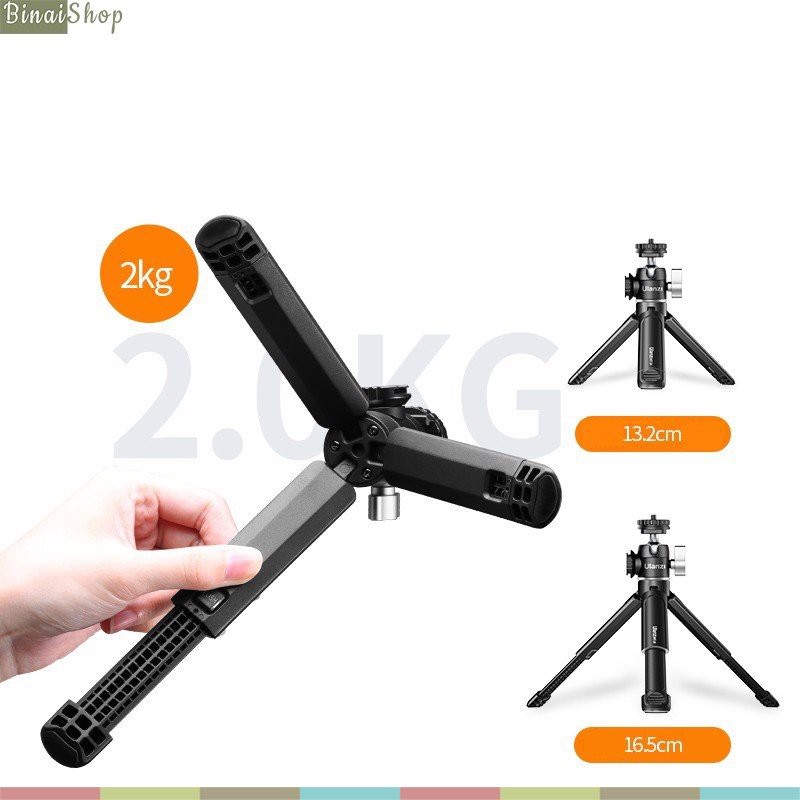 Ulanzi U-Vlog Lite - Tripod Cho Máy Ảnh, Có Cold Shoe Gắn Phụ Kiện, Tải Trọng 2kg