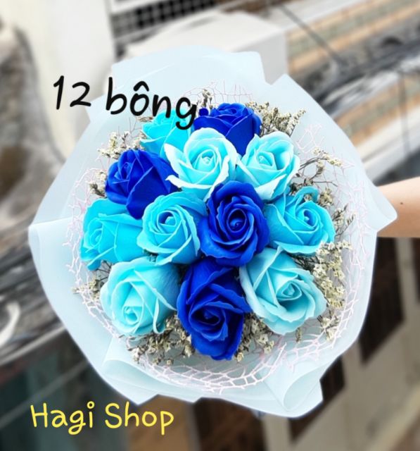 Hoa Sáp Thơm Bó 12 Bông Vĩnh Cửu, Hàng Sẵn