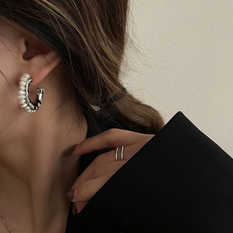 Set 100 Khuyên Tai Đính Ngọc Trai Nhân Tạo Thời Trang