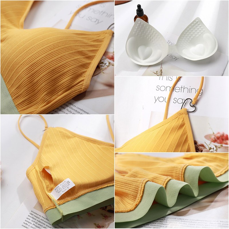 Áo ngực hai dây không đường may có miếng đệm mút thời trang