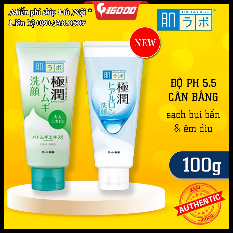 Sữa rửa mặt Hada Labo Gokujyun Face Wash nội địa Nhật tuýp 100g