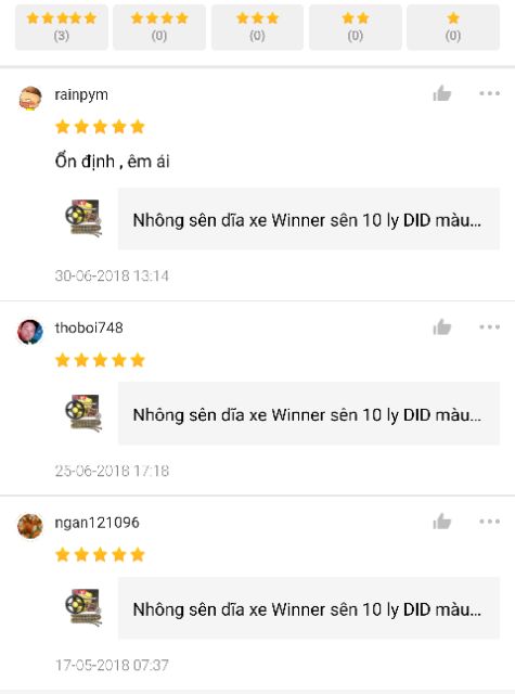 Nhông sên dĩa xe Winner sên 10 ly DID màu vàng