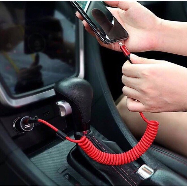 Cáp sạc nhanh ip xoắn lò xo Baseus chính hãng