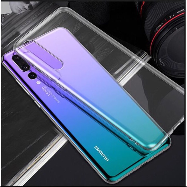 Combo 1 ốp dẻo trong suốt tặng 2 kính cho huawei P20 pro