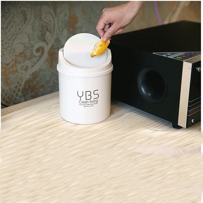 (Video Review) Thùng Đựng Rác Để Bàn YBS Décor T6098 (16.8cm) Mini Xinh Xắn - Xọt Rác Xinh Cá Tính Văn Phòng, Bàn Học