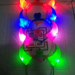 Combo sỉ 50 cái bờm sừng trâu có đèn sáng(màu đỏ hình 2)