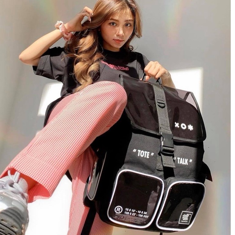 Balo đi học - Cặp đi học Tote Talk VK backpack dành cho nam nữ thời trang - Bảo Hành Trọn Đời Mã XO Màu Đen