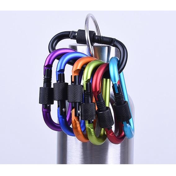 Móc khóa vòng khóa đa năng Carabiner Chữ D - Khoá Xoay 8cm - FuNo_express - BUNNY