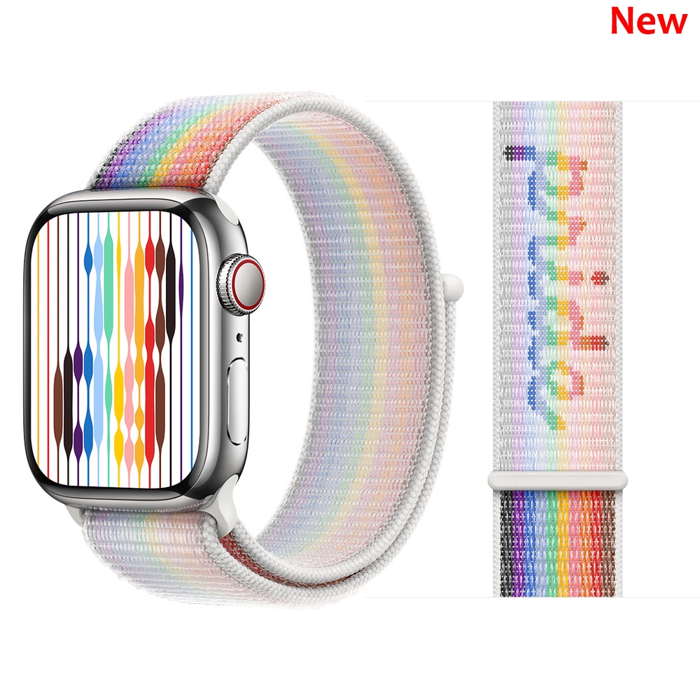 Dây Đeo Nylon Cho Đồng Hồ Thông Minh Apple Watch 40mm 44mm 42mm 38mm iWatch Series 4 5 SE 7 6 41/45mm