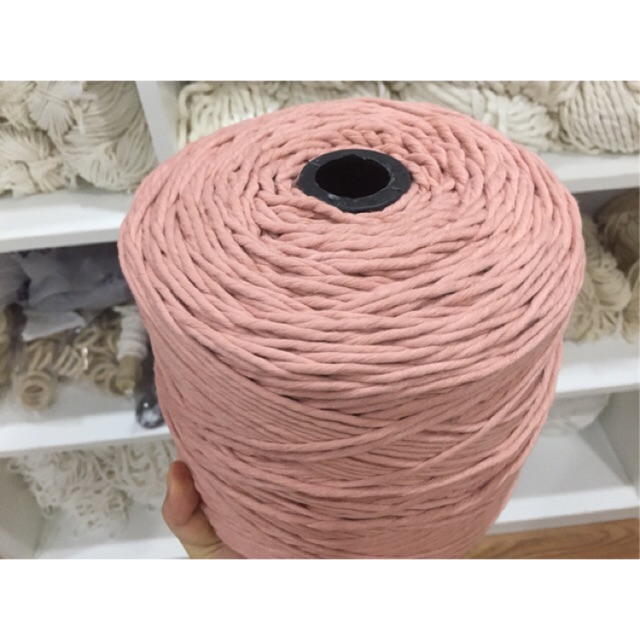 Dây thừng làm macrame 1kg màu nhuộm