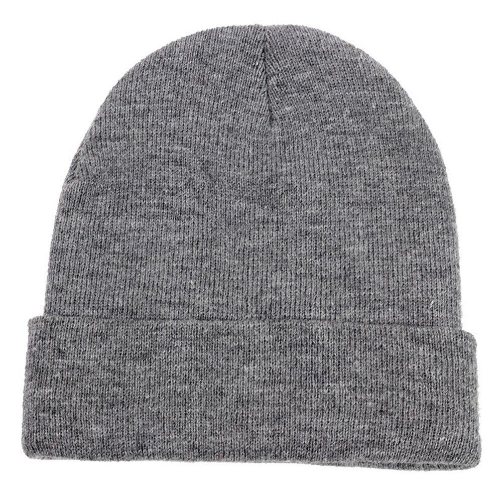 Mũ Len Trùm Đầu Giữ Ấm Màu Sắc Đơn Giản Thời Trang Unisex